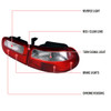 1992-1995 Honda Civic 3DR Hatchback Tail Lights (Chrome Housing/Red Clear Lens)