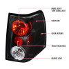 2003-2006 Ford Expedition Tail Lights (Matte Black Housing/Clear Lens)