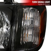 2005-2006 Toyota Tundra / 2005-2007 SR5 Limited Sequoia Factory Style Crystal Headlights w/ Corner Signal Lights (Matte Black Housing/Clear Lens)