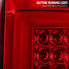 2014-2018 Chevrolet Silverado 1500/ 2015-2019 Silverado 2500HD 3500HD GMC Sierra 3500HD LED Tail Lights (Chrome Housing/Red Lens)
