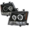 2005-2012 Nissan Xterra Dual Halo Projector Headlights (Matte Black Housing/Clear Lens)