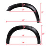 2009-2018 Dodge RAM 1500 / 2019-2021 Dodge RAM Classic Fleetside Smooth V2 Rivet Style Fender Flares