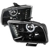 2005-2009 Ford Mustang  Halo Projector Headlights (Jet Black Housing/Clear Lens)