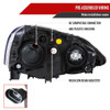 2002-2004 Acura RSX Retro Style Projector Headlights w/ Amber Reflectors (Matte Black Housing/Clear Lens)