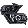 2010-2014 Ford Mustang Dual Halo Projector Headlights (Glossy Black Housing/Smoke Lens)