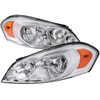 2006-2013 Chevrolet Impala / 2014-2016 Impala Limited / 2006-2007 Monte Carlo Factory Style Crystal Headlights w/ Amber Reflectors (Chrome Housing/Clear Lens)