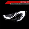 2012-2017 Hyundai Veloster LED Light Bar Projector Headlight w/ Sequential Turn Signal Lights (Chrome Housing/Clear Lens)