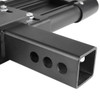 Universal Black Steel Adjustable Rear Step Bar w/ LED Brake Light For 2" Hitch Receiver