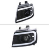 2007-2013 Chevrolet Avalanche/ 2007-2014 Tahoe Suburban LED C-Bar Projector Headlights (Jet Black Housing/Clear Lens)