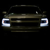 2007-2013 Chevrolet Avalanche/ 2007-2014 Tahoe Suburban LED C-Bar Projector Headlights (Jet Black Housing/Clear Lens)