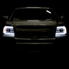 2007-2013 Chevrolet Avalanche/ 2007-2014 Tahoe Suburban LED C-Bar Projector Headlights (Chrome Housing/Clear Lens)