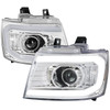 2007-2013 Chevrolet Avalanche/ 2007-2014 Tahoe Suburban LED C-Bar Projector Headlights (Chrome Housing/Clear Lens)