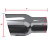 Universal 2.5" Inlet/3.5" Oulet Chrome Stainless Steel Exhaust Muffler Tip