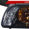 1997-2003 Pontiac Grand Prix Dual Halo Projector Headlights (Glossy Black Housing/Smoke Lens)