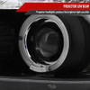 2006-2008 BMW E90 3 Series Sedan Dual Halo Projector Headlights w/ LED Light Strip & LED Turn Signal Lights (Matte Black Housing/Clear Lens)
