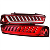 2016-2018 Chevrolet Camaro Sequential LED Tail Lights (Chrome Housing/Red Clear Lens)