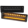 1988-1999 Chevrolet C/K Blazer/Tahoe/Silverado GMC Sierra/Yukon LED Bumper Lights (Matte Black Housing/Clear Lens)