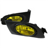 2001-2003 Honda Civic Coupe/Sedan 12V/55W H11 Fog Lights Kit (Chrome Housing/Yellow Lens)