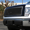 2009-2014 Ford F-150 Glossy Black ABS Rivet Style Grille w/ Stainless Steel Mesh