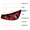 2006-2013 Lexus IS250/IS350/IS F LED Tail Lights (Chrome Housing/Red Lens)