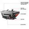 2016-2023 Toyota Tacoma Switchback Sequential LED Bar Projector Headlights (Matte Black Housing/Clear Lens)