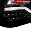 2012-2014 Ford Focus LED Bar Projector Headlights w/ LED Turn Signal Lights (Matte Black Housing/Clear Lens)
