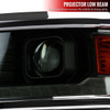 2014-2015 Chevrolet Silverado 1500 Switchback Sequential LED Bar Projector Headlights (Matte Black Housing/Smoke Lens/Chrome Trim)