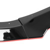 2009-2012 Nissan 370Z Glossy Black/Red Trim 3PC Front Bumper Lip Splitter Kit