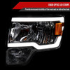 2009-2014 Ford F-150 LED Tube Factory Style Headlights (Chrome Housing/Clear Lens)