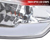 2009-2019 Dodge Ram 1500 2500 3500 Quad Style Headlights with LED Tube (Chrome Housing/Clear Lens)