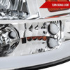 2009-2019 Dodge Ram 1500 2500 3500 Quad Style Headlights with LED Tube (Chrome Housing/Clear Lens)