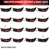 2018-2022 Honda Accord Sedan Red LED Sequential Signal Tail Lights (Matte Black Housing/Smoke Lens)