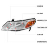 2006-2011 Honda Civic Sedan Factory Style Headlights (Chrome Housing/Clear Lens)
