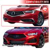 2018-2021 Acura TLX Matte Black 3PC Front Bumper Lip Splitter Kit
