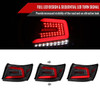 2008-2014 Subaru ImprezaWRX/STI Red LED Bar Sequential Turn Signal Tail Lights (Matte Black Housing/Clear Lens)