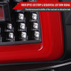 2008-2014 Subaru ImprezaWRX/STI Red LED Bar Sequential Turn Signal Tail Lights (Matte Black Housing/Clear Lens)