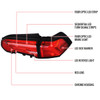 2019-2024 Toyota RAV4 Red LED Bar Sequential Signal Tail Lights (Chrome Housing/Red Lens)