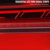 2019-2024 Toyota RAV4 Red LED Bar Sequential Signal Tail Lights (Chrome Housing/Red Lens)