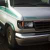 1992-2006 Ford Econoline E-Series LED Strip Factory Headlights and Corner Lights (Matte Black Housing/Clear Lens)
