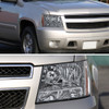2007-2014 Chevrolet Avalanche/Tahoe/Suburban Factory Style Headlights (Chrome Housing/Clear Lens)