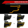 2009-2014 Ford F-150 Switchback Sequential LED Turn Signal Projector Headlights (Matte Black Housing/Smoked Lens)