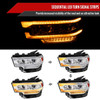 2019-2024 Dodge RAM 2500/3500/4500/5500 Switchback Sequential LED Turn Signal Projector Headlights (Chrome Housing/Clear Lens)
