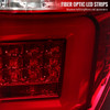 2009-2014 Ford F-150 Red C-Bar LED Tail Lights (Chrome Housing/Red Lens)