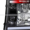 2007-2013 GMC Sierra 1500/2500/3500 LED Bar Factory Style Headlights (Matte Black Housing/Clear Lens)