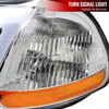 1996-1998 Honda Civic Coupe/Sedan LED Bar Factory Style Headlights (Chrome Housing/Clear Lens)