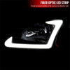 1996-1998 Honda Civic Coupe/Sedan LED Bar Factory Style Headlights (Matte Black Housing/Clear Lens)