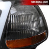 1996-1998 Honda Civic Coupe/Sedan LED Bar Factory Style Headlights (Matte Black Housing/Clear Lens)