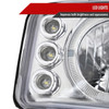 1999-2006 GMC Sierra/ 2000-2006 Yukon/Yukon XL Dual Halo Projector Headlights with LED Sequential Turn Signal Bumper Lights (Chrome Housing/Clear Lens)