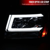 2007-2013 Chevrolet Avalanche/ 2007-2014 Tahoe Suburban LED C-Bar Projector Headlights (Chrome Housing/Smoked Lens)