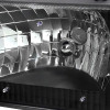 1992-2006 Ford Econoline E-Series Factory Style Headlights and Turn Signal Corner Lights (Matte Black Housing/Clear Lens)